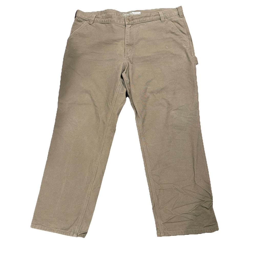 Carhartt Rugged Flex Relaxed Fit Canvas Work Pants Jeans Mens 42x30 Army Green